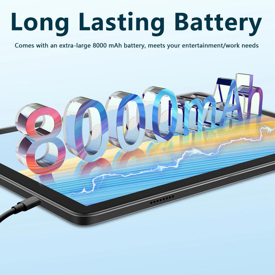 Tablet 2025 Newest Android 14 Tablet, 10 Inch Tablet,5G Wi-Fi Tablet Computer,2 in 1 Tablet with Keyboard, 128GB ROM+16(8+8)GB RAM + 1TB Expand,Octa-Core Processor,1920 * 1200 Ips,Bluetooth,Gps,Black