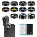 Durable Mobile Phone Camera Lens Set, Multifunctional Cellphone Lens, Universal Mobile Phone Photography Accessories, Easy Installation Phone Camera Lens Kit, Suitable for Most Smartphones