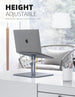 Laptop Stand, Swivel Computer Holder Multi-Angle Height Adjustable, Ergonomic 360 Rotating Notebook Desk Riser, Compatible with 10-17" Laptop, Such as Macbook Air Pro, Dell XPS, HP, Gray