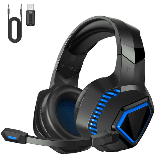 ZSL Wireless Gaming Headset Is Suitable for Ps5/Ps4/Pc/Switch and Other Devices, 3 Link Modes 2.4Ghz Ultra-Low 20Ms Delay, Clear Audio, Can Be Wired to XBOX, Converted to PUBG Game Design