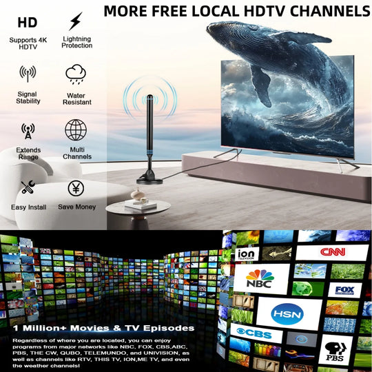 TV Antennas Indoor HD Amplified TV Antennas Tv Antennas for Free Channels
