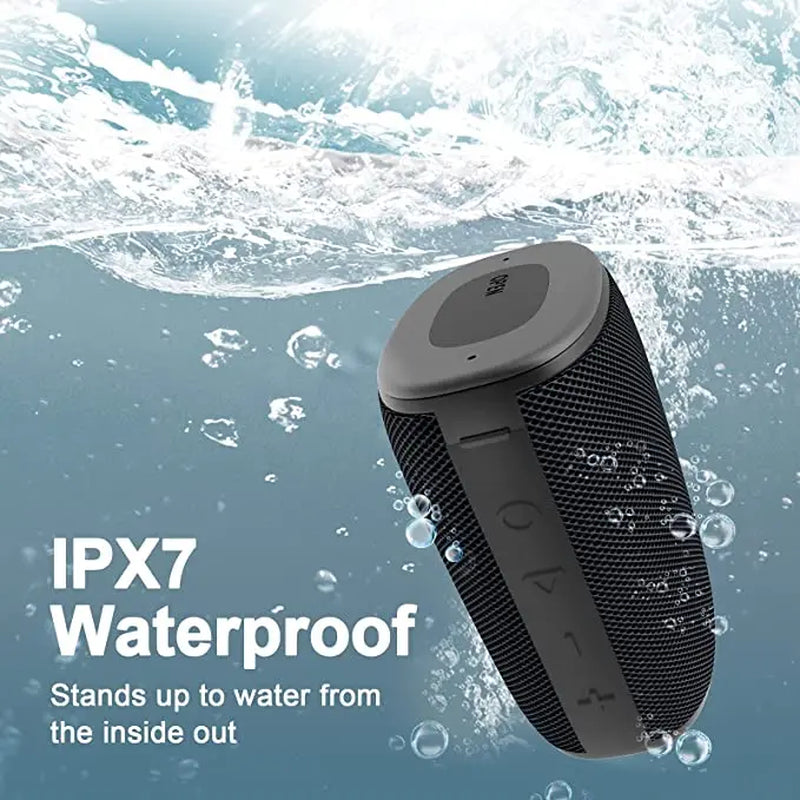 Hadisala IPX7 Waterproof Speaker, Bluetooth 5.0 Portable Wireless Shower Speaker with Mic & TF Card, Exceptional Bass, TWS Pairing 360 Surround Sound Outdoor Speaker for Sports Beach Travel