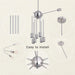 Sputnik Chandeliers 8 Lights Modern Pendant Lighting Industrial Vintage Ceiling Light Fixture, Nickel, Dining Room Bedroom Living Room Kitchen