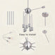 Sputnik Chandeliers 8 Lights Modern Pendant Lighting Industrial Vintage Ceiling Light Fixture, Nickel, Dining Room Bedroom Living Room Kitchen