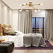 Sputnik Chandelier 8 Lights Semi Flush Mount Ceiling Light Modern Pendant Light Fixture, Brass, Bedroom Dining Room Kitchen Living Room