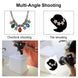 Portable Foldable Photography Studio Box, USB Powered 550LM Light Photo Lighting Studio Shooting Tent Box with 6 Colors Photography Backdrops