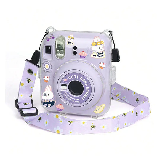 Handheld Polaroid Camera Bag Set, 1 Count Camera Protector Cover with Cute Cartoon Sticker & Lanyard, Suitable for Polaroid Mini12 Camera, Camera Protection Accessories