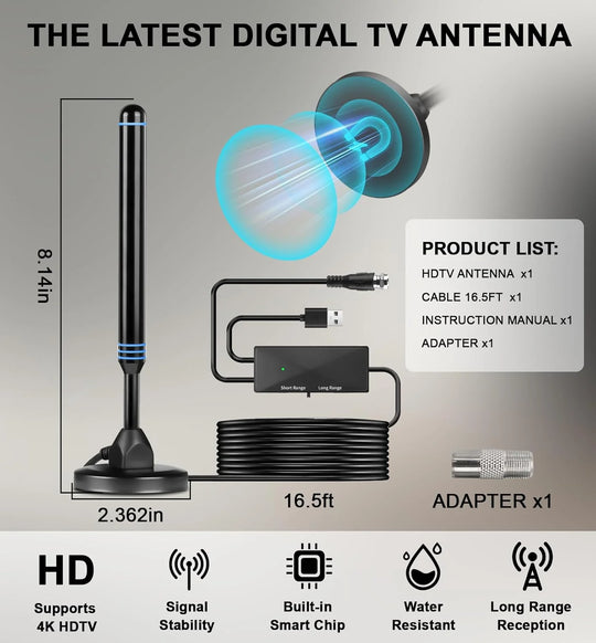TV Antennas Indoor HD Amplified TV Antennas Tv Antennas for Free Channels