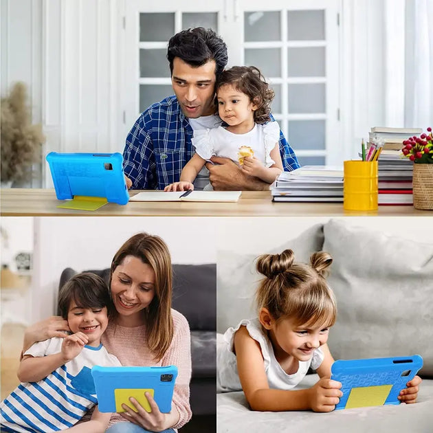 Aeezo 7 Inch Tablet with Drop-Proof Case, Wifi,2Gb+32Gb up to 128GB, Parental Control Mode, Dual Camera, Google Services, 1-Year Warranty