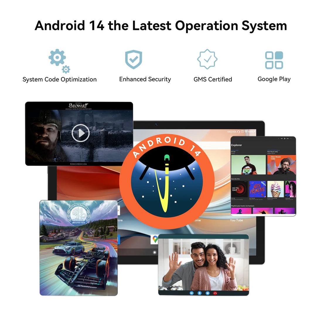 Android 14 Tablet,10 Inch Android Tablet,128Gb+8Gb+1Tb Expand,5G Wifi,Octa-Core,Unisoc T606 Cpu,7000Mah,Bluetooth 5.0,GPS,13MP+8MP Dual Camera,Face Unclock,Hd Display,Touchscreen,Tablet with Keyboard
