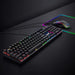 Mechanical Keyboard and Mouse, Wired Gaming Keyboard Blue Switch 104 Keys Rainbow Backlit Keyboard and 7 Button Wired Mouse 4800 DPI for PC Computer Gamer (Black)