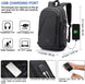 Anti-Theft Travel Laptop Backpack with USB Charging Port Lock,Water Resistant Slim Work Computer Bag for Men College Bookbags Fits 15.6 Inch Laptop