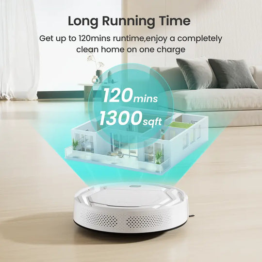 Lefant M210 Robotic Vacuum, Wifi/App/Alexa, Efficient Filtration System, Robot Vacuum Cleaner with Schedule, Self-Charging, Slim Design, Quiet, Perfect for Hard Floors, Pet Hair, Carpets