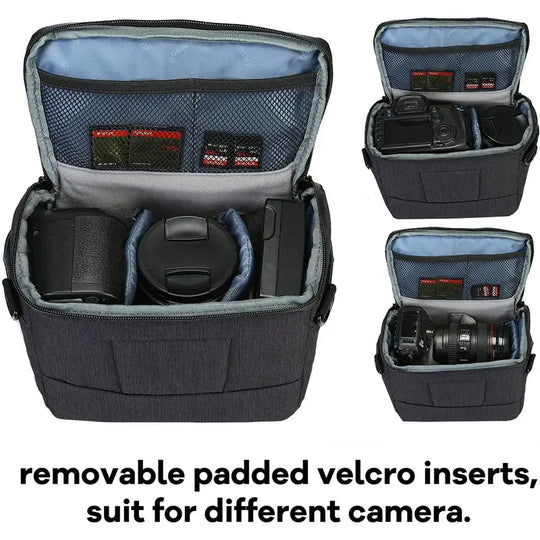 Solid Color Camera Bag, Portable Large Capacity Shoulder Bag for DSLR, AVCHD, NTSC, CCD, Lightweight Outdoor Photography Bag