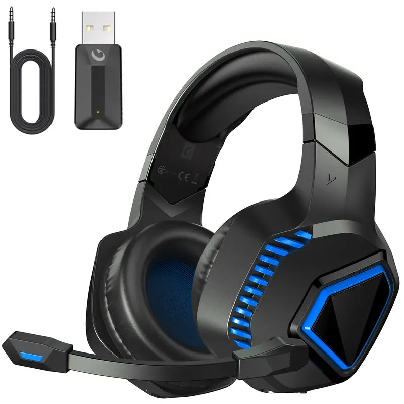 ZSL Wireless Gaming Headset Is Suitable for Ps5/Ps4/Pc/Switch and Other Devices, 3 Link Modes 2.4Ghz Ultra-Low 20Ms Delay, Clear Audio, Can Be Wired to XBOX, Converted to PUBG Game Design