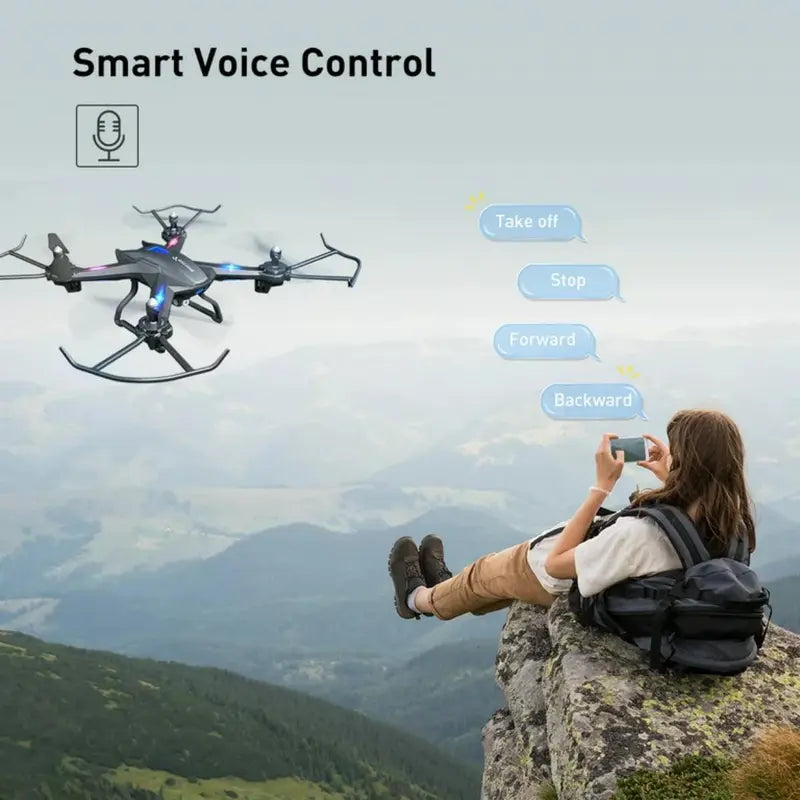 Snaptain S5C Wifi FPV Drone with 1080P HD Camera, Voice Control, Gesture Control RC Quadcopter for Beginners with Altitude Hold, RTF One Key Take Off/Landing, Compatible W/Vr Headset