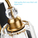 Modern Bathroom Vanity Light Fixture, 3-Lights, Black Metal & Crystal, HJ-8600-3T