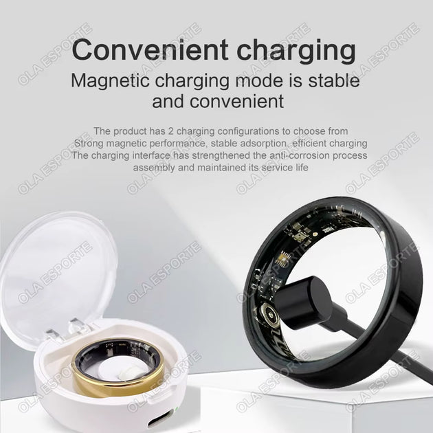 For Xiaomi Smart Ring Men Women, Body Temperature, Heart Rate and Blood Oxygen Monitor, IP67 & 3ATM Waterproof, Multi-Sport Mode