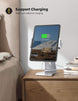 Tablet Stand, Adjustable Tablet Holder Dock - 360 Degree Rotating Tablet Mount, Desktop Tablet Dock, Compatible with Ipad Pro, Mini, Air, Galaxy Tabs, Kindle and 5.5-8.6" Wide Tablet - Silver