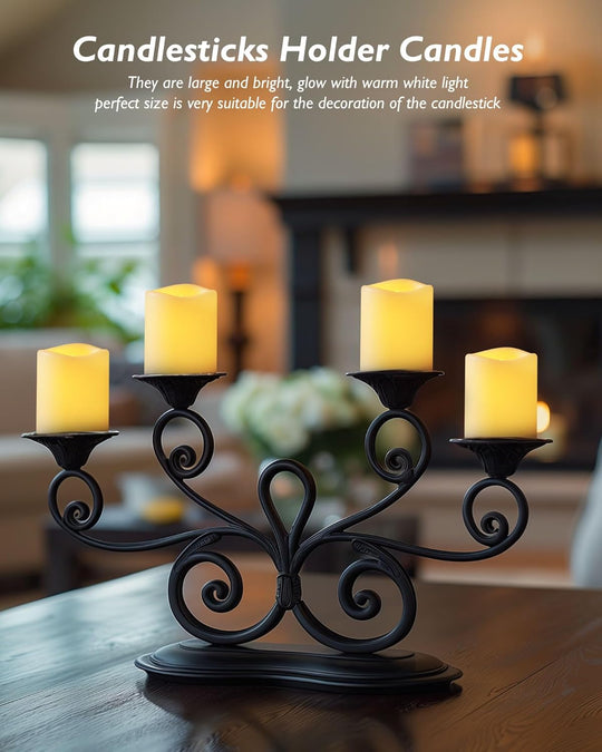 400+ Hour Remote Control Candles, 2/4/6/8H Timer LED Votive Candles, Battery Operated Tea Lights in Warm White for Outdoor, Table, Halloween, Christmas (Batteries Included