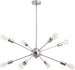 Sputnik Chandeliers 8 Lights Modern Pendant Lighting Industrial Vintage Ceiling Light Fixture, Nickel, Dining Room Bedroom Living Room Kitchen