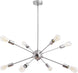 Sputnik Chandeliers 8 Lights Modern Pendant Lighting Industrial Vintage Ceiling Light Fixture, Nickel, Dining Room Bedroom Living Room Kitchen