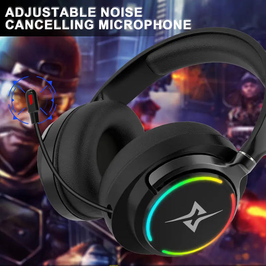 Targeal Gaming Headset with Microphone for PC, PS4, PS5, Switch, Xbox One, Xbox Series X|S - 3.5Mm Jack Gamer Headphone with Noise Canceling Mic-907 Black Audio Cable