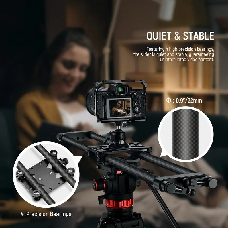 NEEWER CS80CM 31.5In/80Cm Carbon Fiber Camera Slider