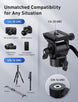 Progearx 73″ Camera Tripod, Professional Complete Tripod with 360°Fluid Head, QR Plate, Robust Aluminium Alloy Body, Carrying Bag, Video Tripod for Camera, DSLR, SLR, Canon, Nikon, Binoculars