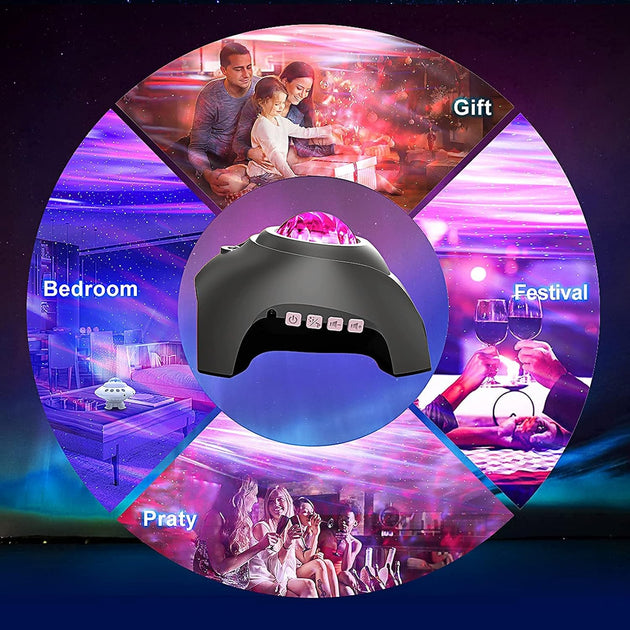 Star Projector Galaxy Light with Bluetooth Speaker, Timer, White Noise, Northern Lights Aurora Projector Night Light Galaxy Projector for Kids Teen Adult Bedroom Decoration
