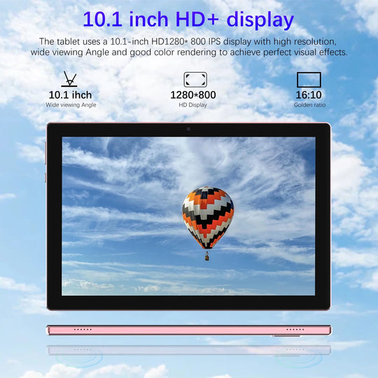 2 in 1 Tablet, 10 Inch Android 13 Tablet with Keyboard 10GB+64GB+512GB Expand Dual Camera, IPS Touch Screen Tablet Computer, Wifi, Bluetooth, Long Battery Life, Google Certified Tablet PC, Pink