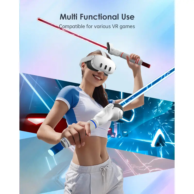Maeckervr Multipurpose 3-In-1 Extended Handles for Meta Quest 3