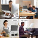 Laptop Stand, Ergonomic Aluminium Alloy Computer Riser Adjustable Height Portable Holder for Desk with Heat-Vent, Compatible for Macbook Pro/Air, Dell XPS, HP, Samsung Laptops up to 17" Silver