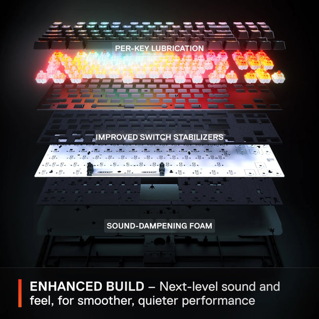 Apex Pro TKL Wireless Mechanical Gaming Keyboard with Rapid Tap – Tenkeyless – RGB – USB-C - PC, Mac