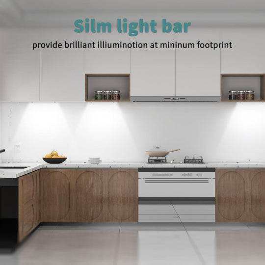 under Cabinet Led Light Plug In, Dimmable Daylight White 4500K, 3 Pack 12 Inch Linkable Led under Counter Lights for Kitchen, Shelf, Workbench, Cupboard, ETL Listed Plug 24V, UNO-LK 4500K