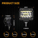 LED Pods , 4 Inch 60W Led Light Bar Spot Flood Combo off Road LED Fog Lights Triple Row Led Work Lights for Jeep Trucks Polaris Boats Pickup UTV ATV,4 Pack