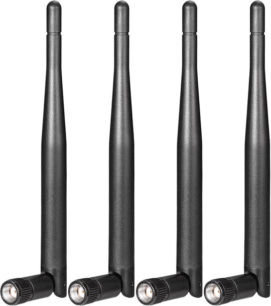 Dual Band Wifi Antenna 2.4Ghz 5Ghz 5.8Ghz 3Dbi RP-SMA Male Antenna Replacement (4-Pack) for Wifi Router Wireless Network Card USB Adapter Security IP Camera Video Surveillance Monitor