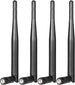 Dual Band Wifi Antenna 2.4Ghz 5Ghz 5.8Ghz 3Dbi RP-SMA Male Antenna Replacement (4-Pack) for Wifi Router Wireless Network Card USB Adapter Security IP Camera Video Surveillance Monitor