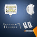 Marine LED Light Pods Navigation Lights 2PCS 4 Inch White Spot Flood Combo Ponton Boat Deck Dock Lighting for Night Fishing T-Top Stern Yacht Port Sailboat Trucks Tractors