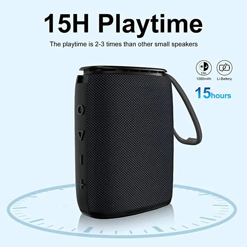 Hadisala IPX7 Waterproof Speaker, Bluetooth 5.0 Portable Wireless Shower Speaker with Mic & TF Card, Exceptional Bass, TWS Pairing 360 Surround Sound Outdoor Speaker for Sports Beach Travel