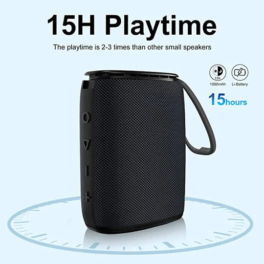 Hadisala IPX7 Waterproof Speaker, Bluetooth 5.0 Portable Wireless Shower Speaker with Mic & TF Card, Exceptional Bass, TWS Pairing 360 Surround Sound Outdoor Speaker for Sports Beach Travel