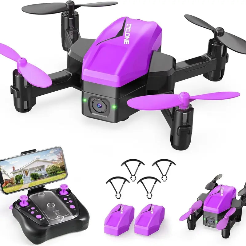 ATTOP Mini Drone with 1080P HD Camera for Beginners, Foldable FPV Drone for Beginners RC Quadcopter, Voice Control, 3 Speed Modes, Gravity Control, Altitude Hold, 2 Batteries, Toys Gifts for Beginners