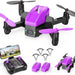 ATTOP Mini Drone with 1080P HD Camera for Beginners, Foldable FPV Drone for Beginners RC Quadcopter, Voice Control, 3 Speed Modes, Gravity Control, Altitude Hold, 2 Batteries, Toys Gifts for Beginners