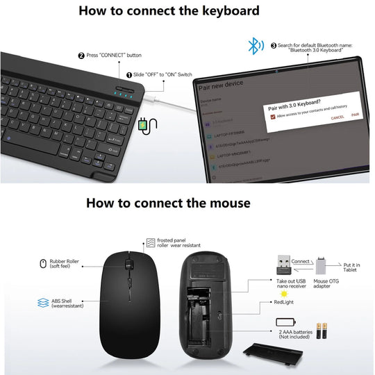 Tablet 2025 Newest Android 14 Tablet, 10 Inch Tablet,5G Wi-Fi Tablet Computer,2 in 1 Tablet with Keyboard, 128GB ROM+16(8+8)GB RAM + 1TB Expand,Octa-Core Processor,1920 * 1200 Ips,Bluetooth,Gps,Black