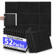 52 Pack Acoustic Foam Panels 1 X 12 X 12 Inches Large Sound Proof Foam Panels for Walls, Wedge Soundproof Wall Panels 