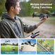 Drone with Camera for Adults, ATTOP 2K Live Video Camera Drone for Beginner Friendly with 1 Key Fly/Land/Return, Remote/Voice/Gesture/Gravity Control, FPV Drone W/ Safe Emergency Stop, 360° Flip, VR Mode, Carrying Case, 2 Batteries