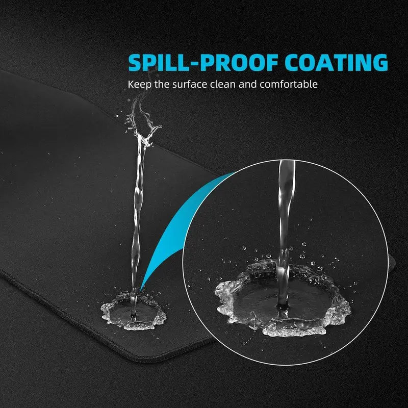 Large Gaming Mouse Pad, Large Extension with Stitched Edges, Premium Textured Waterproof with Non-Slip Rubber Bottom, Suitable for Gamers Desktop Accessories Home Office