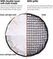 QR-P70 27In 70Cm Deep Parabolic Softbox Quick Release Compatible Bowens Mount Softbox with Grid, Carrying Bag for Photography Studio Portrait Video Shooting (27In / 70Cm)