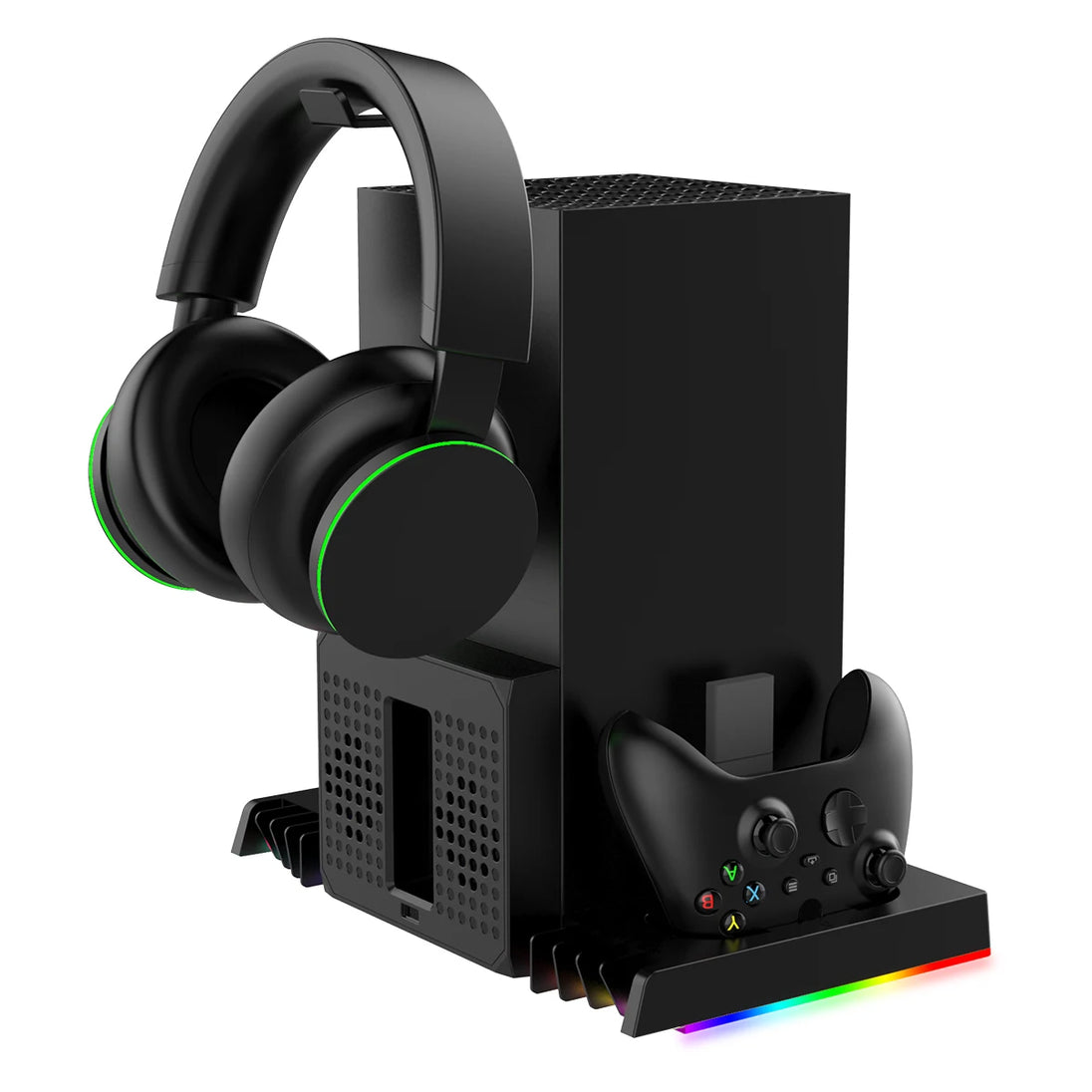 Elevate Your Gaming Experience with Our RGB Cooling Fan Stand & Charging Station for Xbox Series X! 🎮✨ 3 Cooling Levels & Sleek Storage Solution!