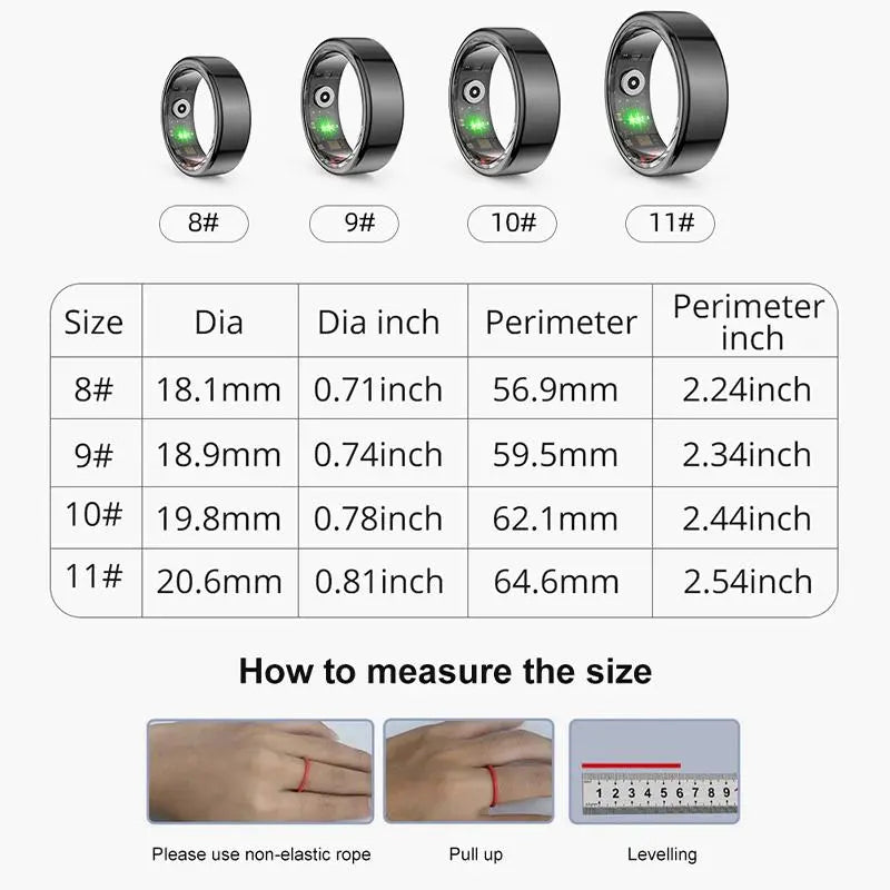 Minimalistic Smart Ring for Iphone, 1 Count Multifunctional Lightweight Smart Ring, Sleep & Heart Rate Monitoring Smart Ring for Women & Men, Smart Rings for Women